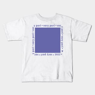 Very Peri Color of the Year 2022 Swatch Periwinkle Blue Kids T-Shirt